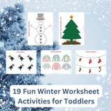 Winter Fun Printable Activity Book for Toddlers & Preschoolers – Instant PDF Download